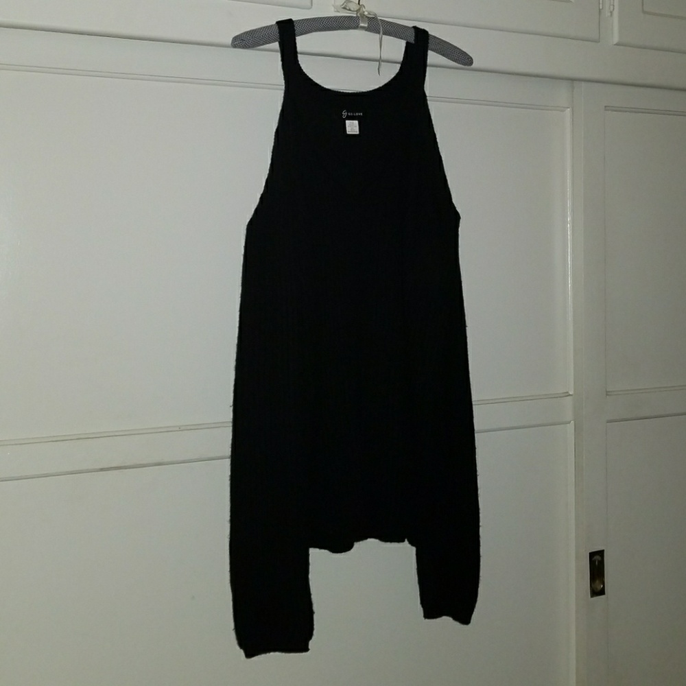 Black off the shoulder sweater